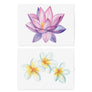 Asian flowers lotus temporary tattoos
