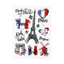 France Paris temporary tattoos