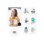 Monsters kids temporary tattoos TATTonme Monsters set