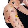 80s disco temporary tattoos
