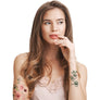 Roses floral temporary tattoos TATTonme Rose bloom set