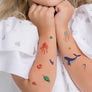 Ocean fish kids temporary tattoos TATTonme Ocean mix