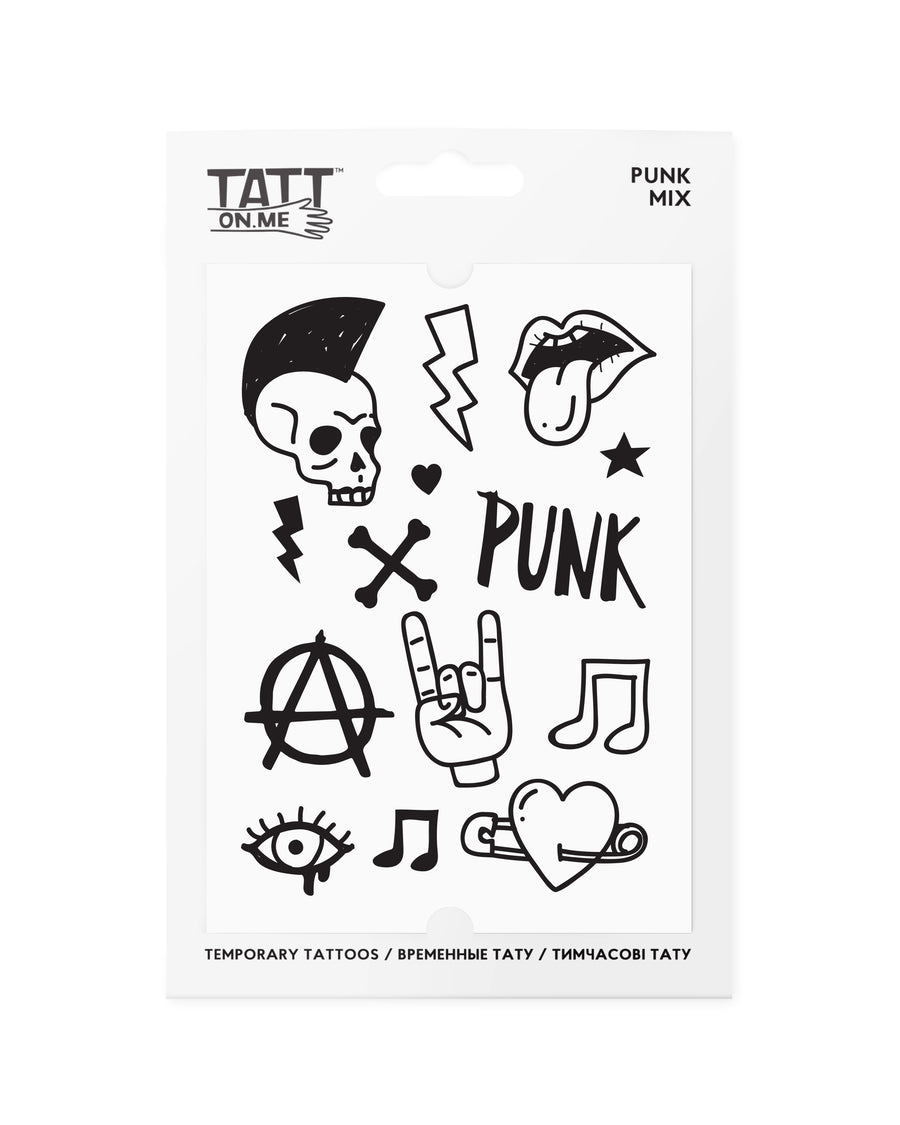 Punk  rock temporary tattoos TATTonme Punk mix