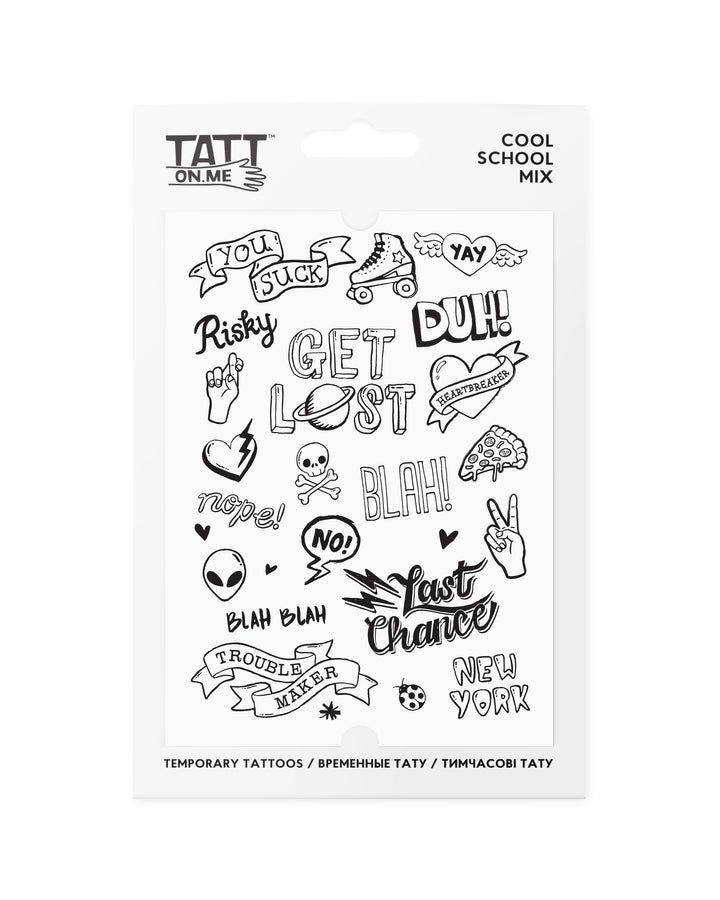 Cool phrases temporary tattoos