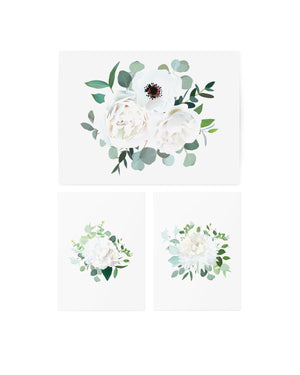 Floral white tattoos TATTonme White bloom set