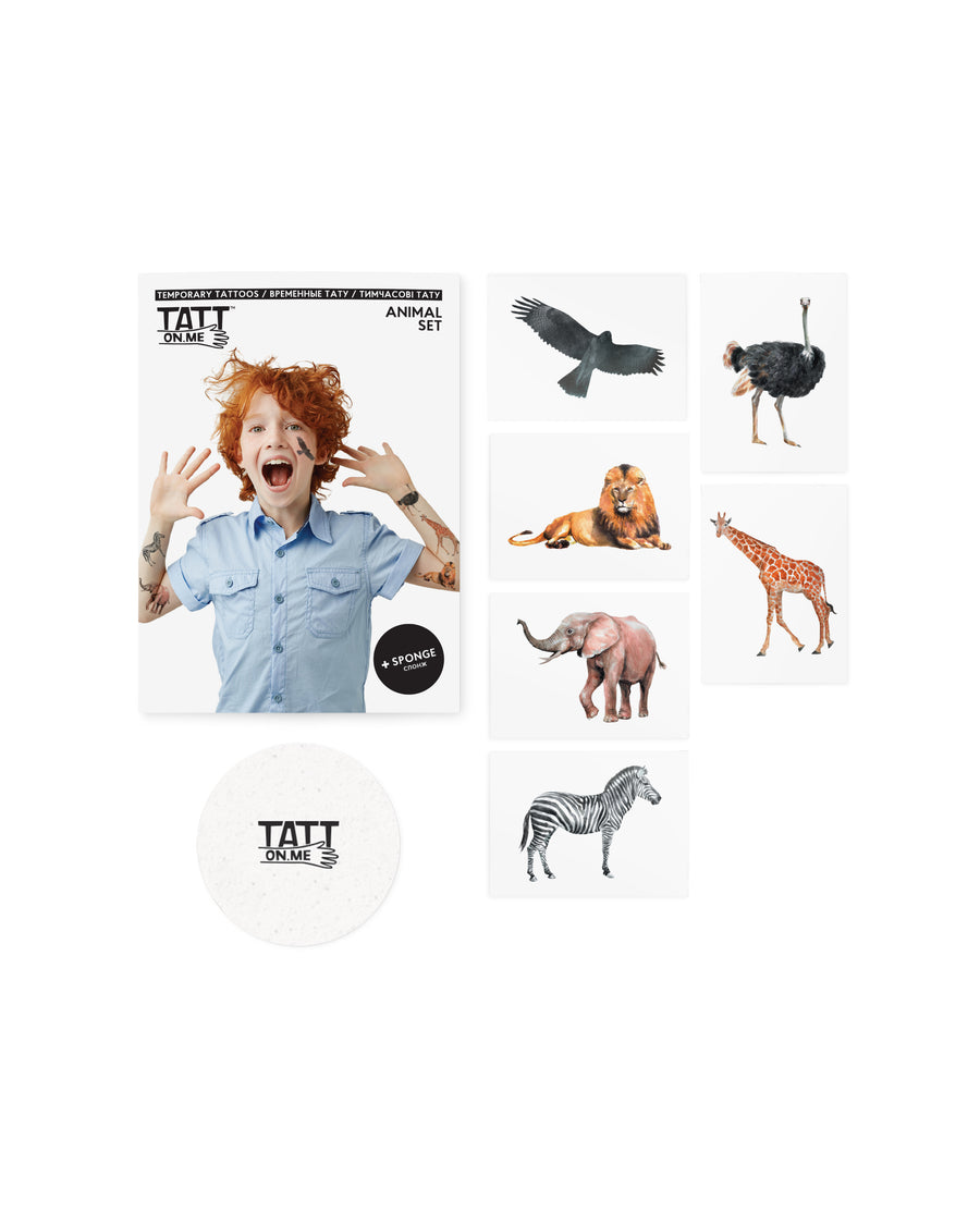 Animals temporary tattoos for kids