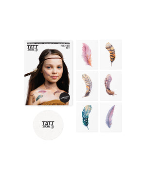 Feathers temporary tattoos for kids