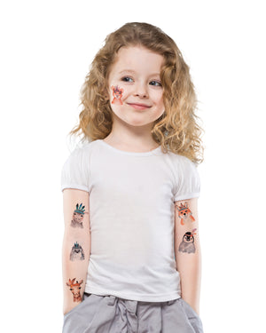 Kids animals temporary tattoos TATTonme Wild set