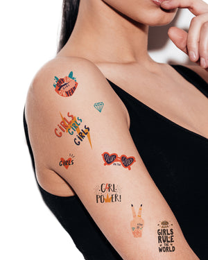 Girls power temporary tattoos
