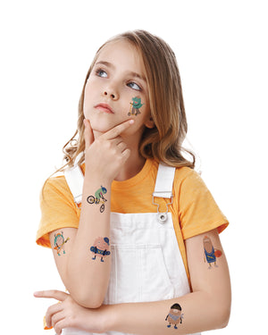 Monsters kids temporary tattoos TATTonme Monsters set