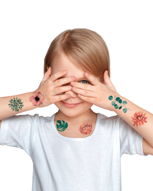 Flowers temporary tattoos for girls