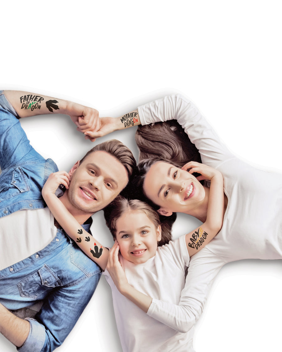 Dragon family tattoos for photoshoot